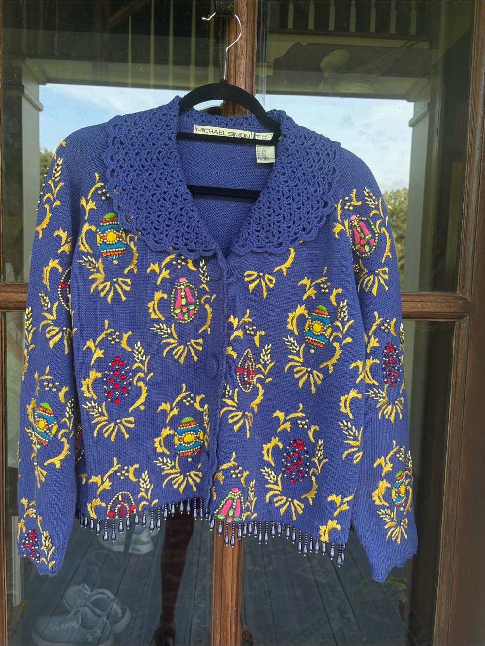 Micheal‎ Simon New York beaded sweater. Size 1 (S/M)